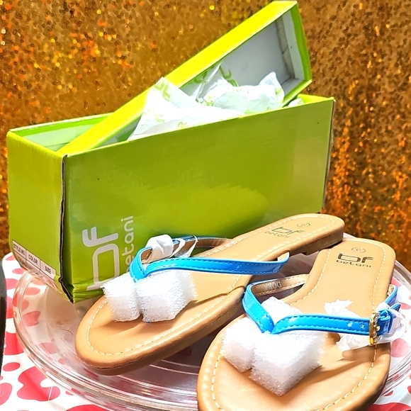 BF betani Shoes - K Betani rhinestone crystal turquoise flip flop summer fun sz 6 casual